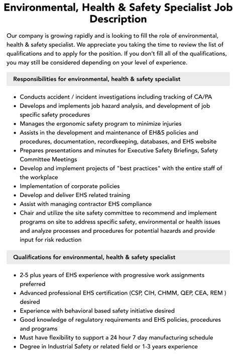dep nyc jobs|Environmental Health and Safety Specialist .